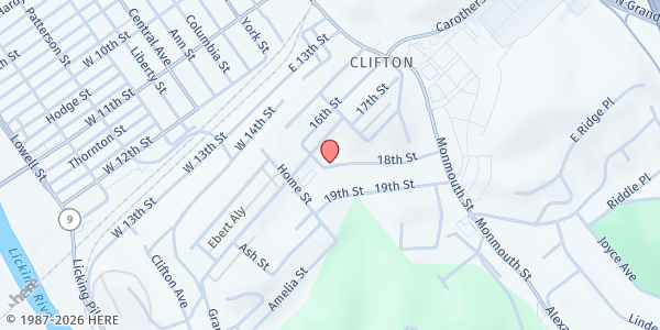 Map showing The Ion Center for Violence Prevention: Kenton at Confidential, Newport, KY