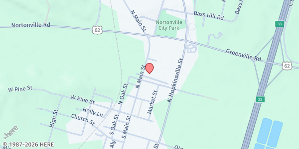 Map showing Hope 2 All Community Food Bank at 92 N Main St, Nortonville, KY