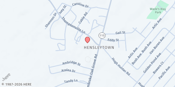 Map showing Oak Grove Distribution at 1705 Thompsonville Lane, Oak Grove, KY