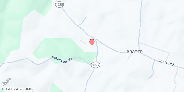 Map showing James Chapel Community Holiness Church Pantry at 2491 Sate Hwy. 1025, Olive Hill, KY