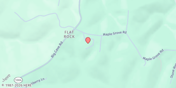 Map showing Brush Creek Church at 75 Brush Creek Church Rd, Orlando, KY