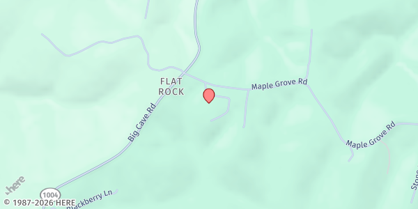 Map showing Brush Creek Church at 75 Brush Creek Church Rd., Orlando, KY