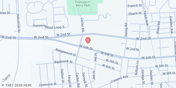 Map showing Church Alive at 325 Carter Rd, Owensboro, KY