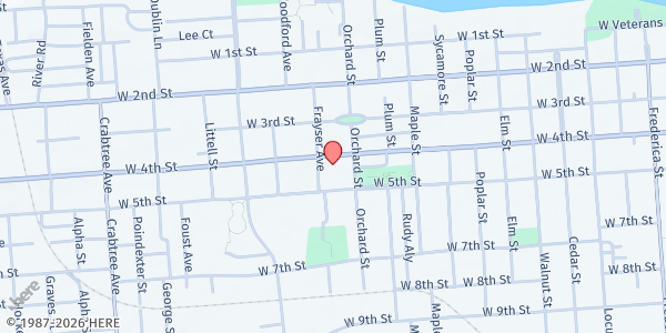 Map showing Help Office of Owensboro Inc. at 1316 W 4th St, Owensboro, KY