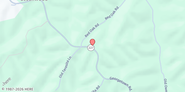 Map showing Beechwood Assembly of God at 10620 Georgetown Road, Owenton, KY