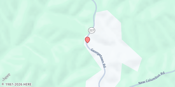 Map showing Food From the Heart at 7170 Georgetown Rd., Owenton, KY