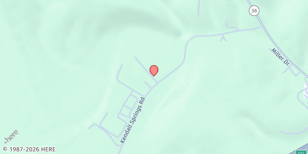 Map showing Gateway Bath Co. CSFP Distribution Site at 587 Kendall Springs Road, Owingsville, KY