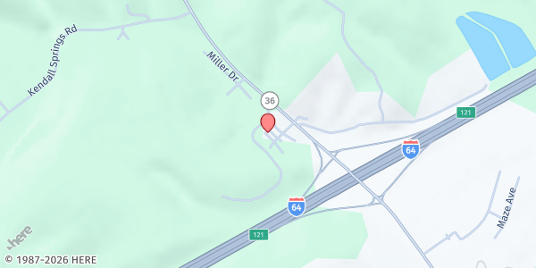 Map showing Gateway Community Action Agency - Owingsville at 23 Cedar Creek Dr, Owingsville, KY