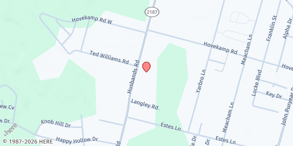 Map showing Highland Baptist Church at 1500 Husbands Road, Paducah, KY