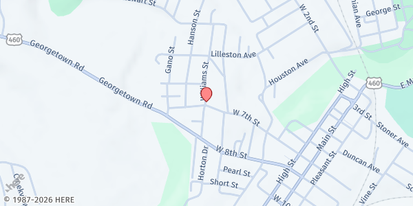 Map showing Voyage Movement Pantry at 440 W. 7th Street, Paris, KY