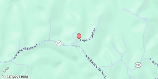 Map showing Eagle Food Pantry CSFP at 100 Eagle School Road, Parkers Lake, KY