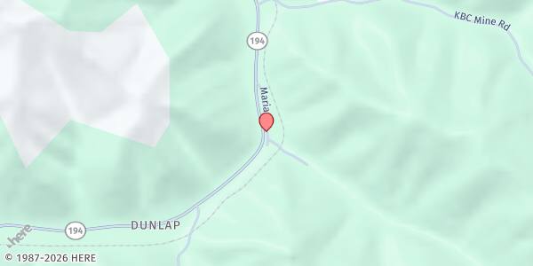 Map showing Helping Hands of Phelps at 81 Maria Branch Rd., Phelps, KY