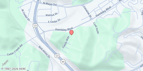 Map showing Cornerstone Christian Church at 222 Hambley Blvd., Pikeville, KY