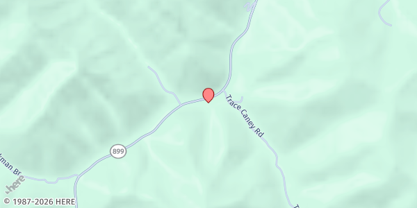 Map showing Caney Baptist Church at 4744 KY-899, Pippa Passes, KY