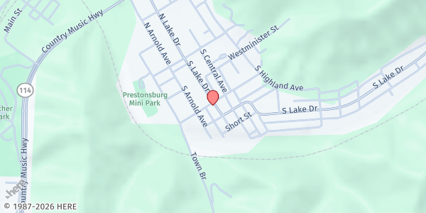 Map showing Middle Creek Community Pantry at 657 Grannfitz Branch, Prestonsburg, KY