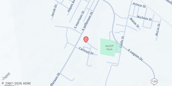 Map showing Princeton Church of Christ at 703 S Jefferson St, Princeton, KY