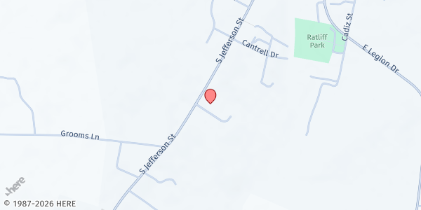 Map showing St Paul's Catholic Church at 813 S Jefferson St, Princeton, KY