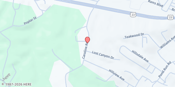 Map showing Raceland Christian Church at 20 Caroline Road, Raceland, KY