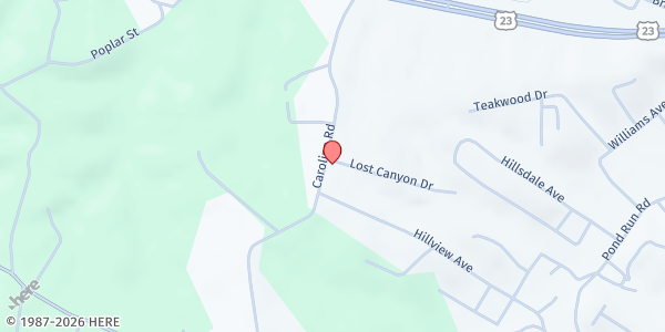 Map showing Raceland Christian Church at 20 Caroline Rd., Raceland, KY