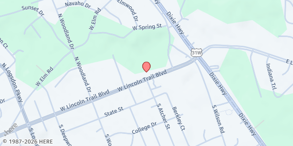 Map showing Connections Church at 301 W Lincoln Trail Blvd, Radcliff, KY