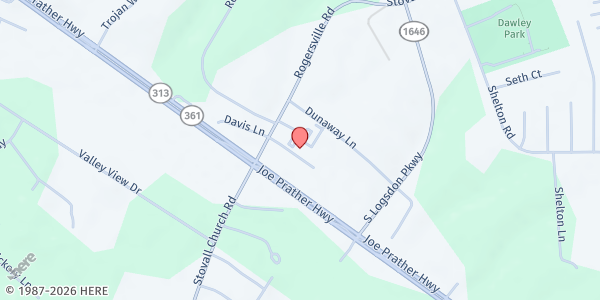 Map showing Fellowship Baptist Church at 1298 Rogersville Rd, Radcliff, KY