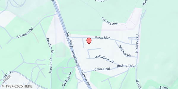 Map showing Heritage International Christian Church at 660 Knox Blvd, Radcliff, KY