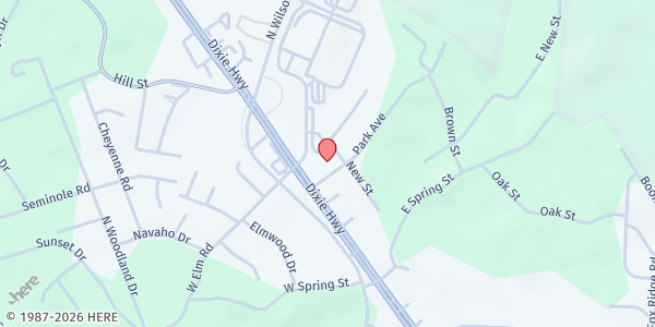 Map showing Stithton Baptist Church at 95 Park Ave, Radcliff, KY