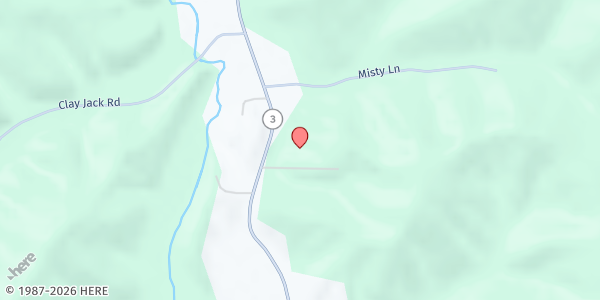 Map showing Mt. Olive Freewill Baptist Church at 21610 KY-3, Rush, KY