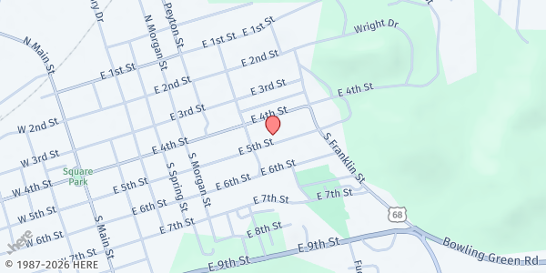 Map showing Jesus Community Center at 635 East 5th Street, Russellville, KY