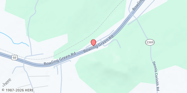 Map showing Muddy River Baptist Church at 5320 Bowling Green Road, Russellville, KY