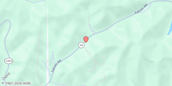 Map showing First Community Baptist Church at Falcon Rd, Salyersville, KY