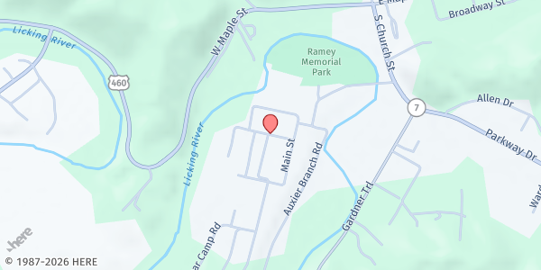 Map showing Water Into Wine Food Pantry at 5083 Ky. Hwy. 30, Salyersville, KY