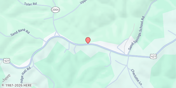 Map showing Sand Gap Food Pantry at US Highway 421, Sand Gap, KY