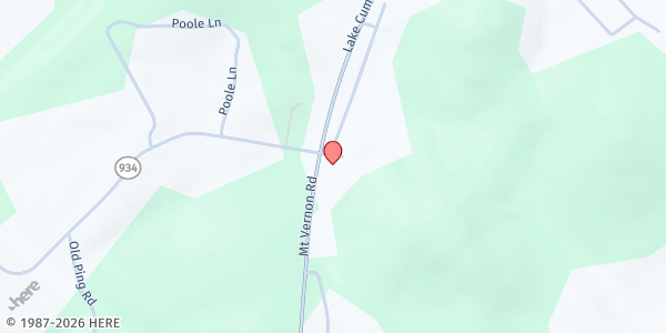 Map showing Mount Pleasant Baptist Church at 8320 Ky Hwy. 461, Somerset, KY