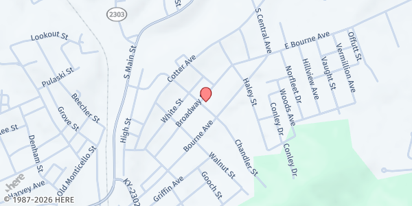 Map showing Our Place at 401 Chandler St, Somerset, KY