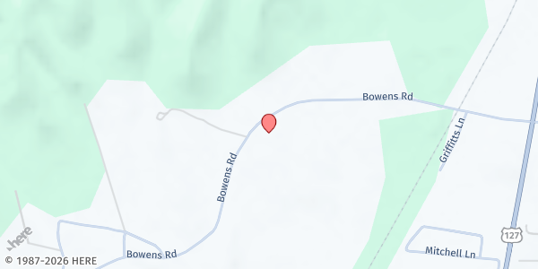 Map showing Bowen Church at , Stanford, KY