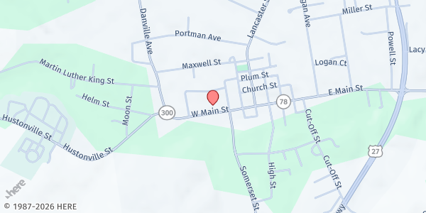 Map showing New Beginnings United Methodist Church at 310 W Main St, Stanford, KY
