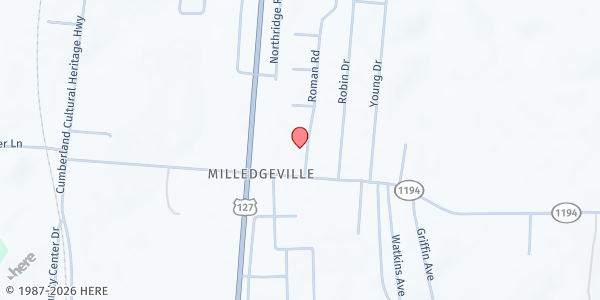 Map showing New Hope Baptist Church at 61 Roman Rd, Stanford, KY