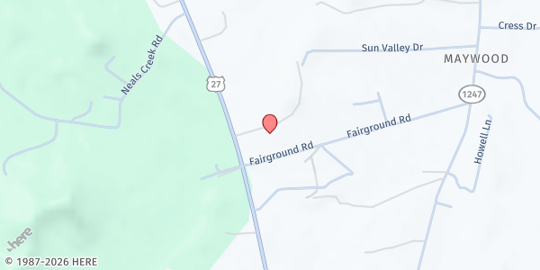 Map showing The Gathering Place at 90 Fairground Rd, Stanford, KY