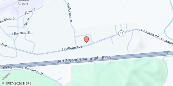 Map showing More Than Enough Ministries at 1236 E College Ave, Stanton, KY