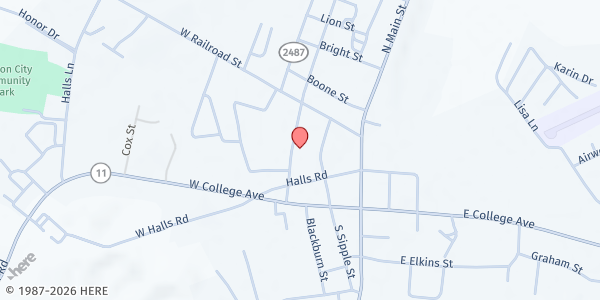 Map showing Operation Hands Of Love Food Bank at 130 Washington St., Stanton, KY