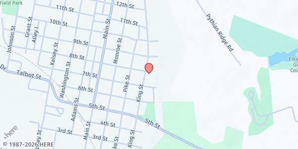 Map showing Sturgis Church of God in Christ at 722 N King St, Sturgis, KY