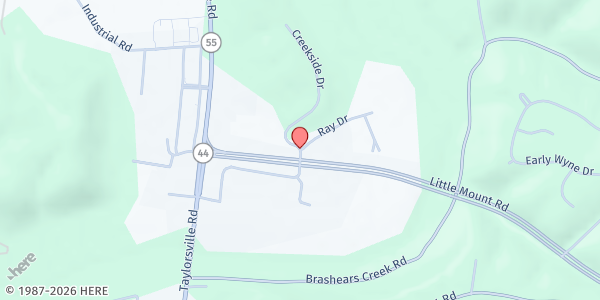 Map showing CAA Spencer County at 44 Creekside Dr., Taylorsville, KY
