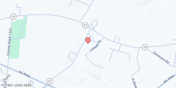 Map showing Lending A Helping Hand - Food Pantry at 11309 Kentucky Highway 57, Tollesboro, KY