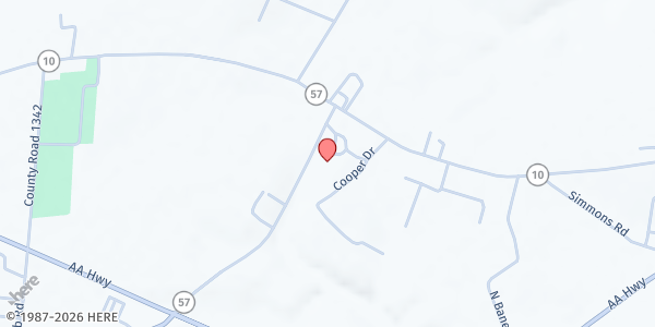 Map showing Lending A Helping Hand Ministry at 11309 Kentucky Highway 57, Tollesboro, KY