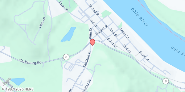 Map showing The Chosen Path at 20767 Ky Rt. 59, Vanceburg, KY