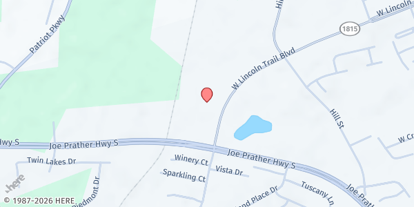 Map showing All Nations Worship Ministries at 200 Vineland Centre Drive, Vine Grove, KY