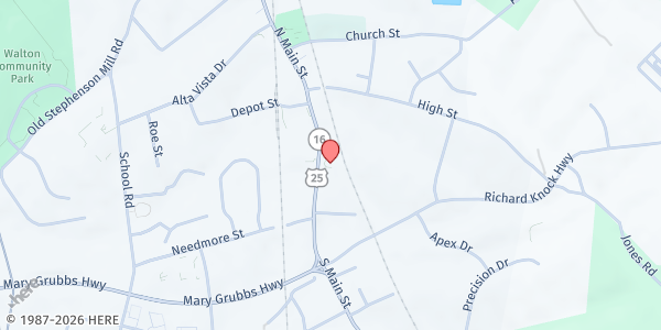 Map showing Walton Verona Food Pantry at 50 S. Main St., Walton, KY