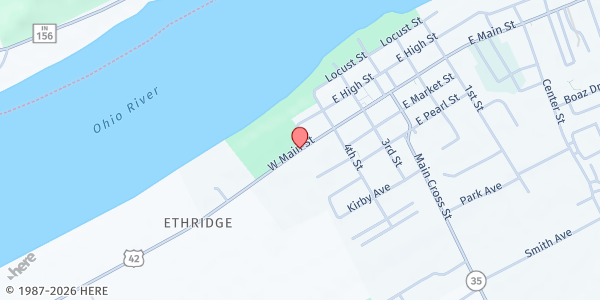 Map showing Gallatin County Neighborhood Center at 432 West Main Street, Warsaw, KY