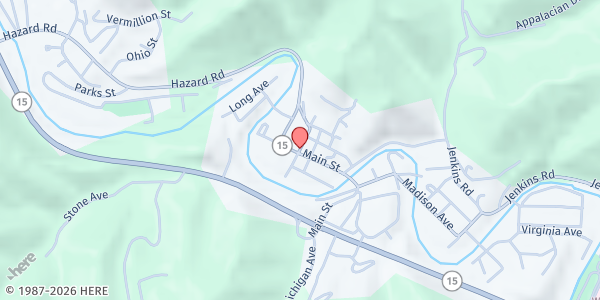 Map showing LKLP CSFP, Letcher at 726 Hwy 2034, Whitesburg, KY